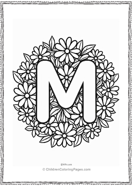 Mandalas Featuring Letter M Free PDF Printable