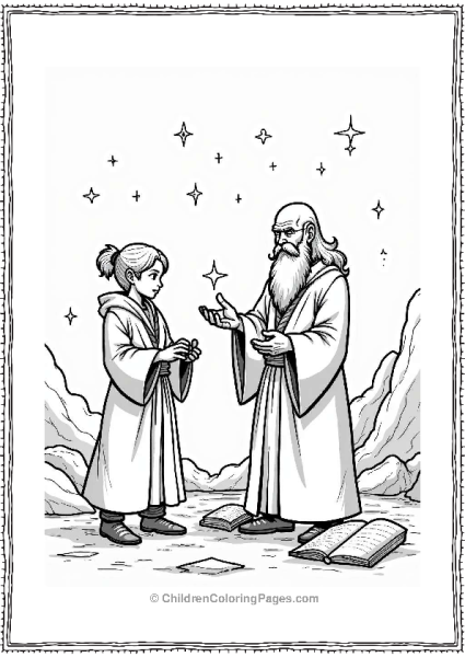 Master Roshi Teaching Gandalf A Spell Free PDF Printable