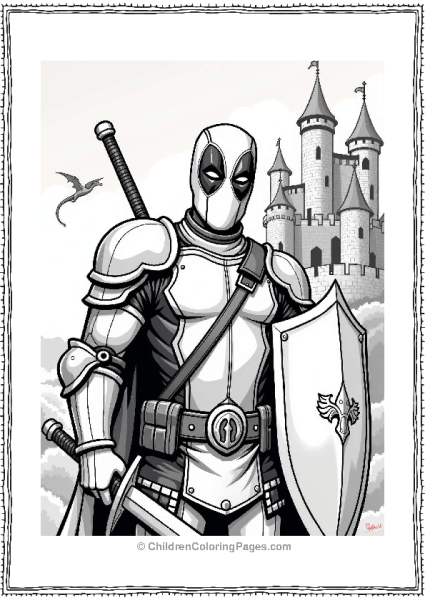 Medieval Deadpool As A Knight Free PDF Printable