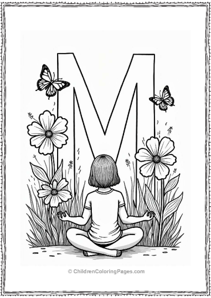 Meditating In A Peaceful Garden Free PDF Printable