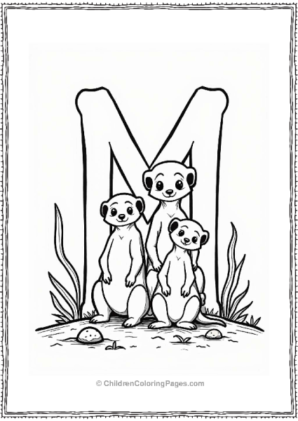 Merry Meerkat Family In The Desert Free PDF Printable