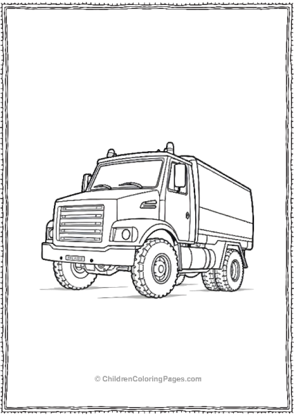 Military Truck Free PDF Printable