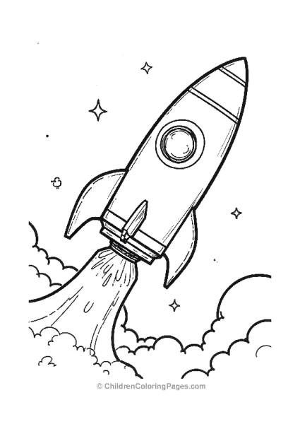 Modern Space Capsule Rocket Free PDF Printable