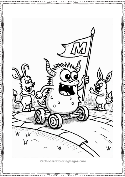 Monster Race Day Illustration Free PDF Printable