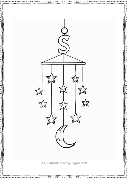 Moon And Stars Mobile For Kids Free PDF Printable