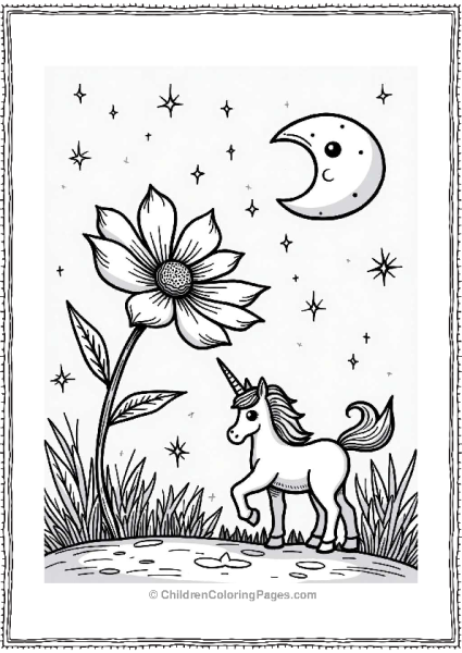 Moonflower In A Magical Garden Free PDF Printable