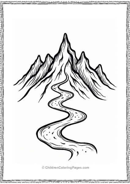 Mountain Range Journey Tattoo Design Free PDF Printable