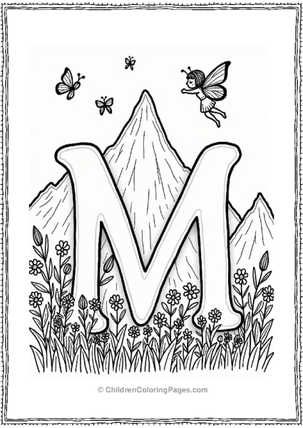 Mountain With A Fairy Free PDF Printable