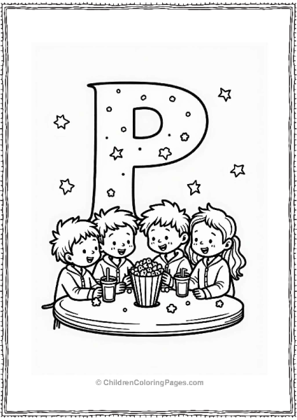 Movie Night With Friends In Pajamas Free PDF Printable