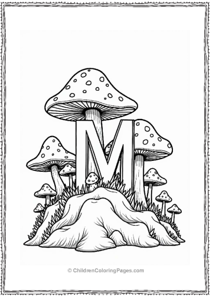 Mushroom Forest On A Mountain Free PDF Printable