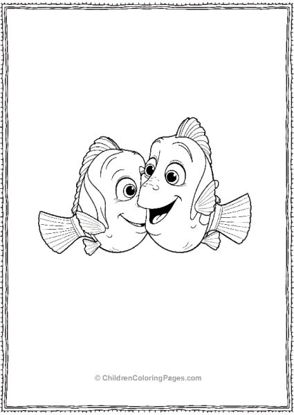 Nemo And Marlin Hugging Free PDF Printable