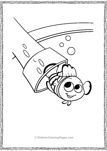 Nemo Trying To Escape Finding Nemo Coloring Page Free PDF Printable