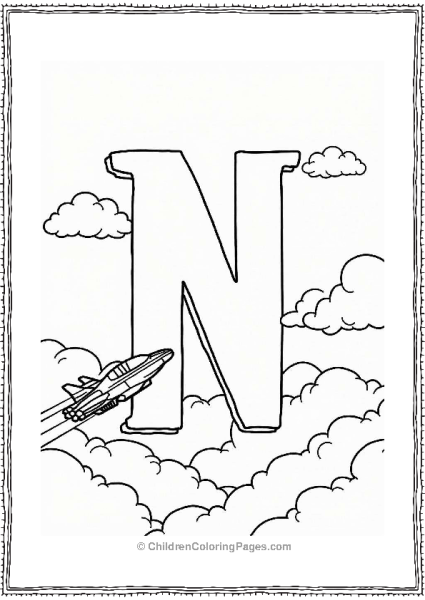 Nifty Flying Car Shaped Like Letter N Free PDF Printable