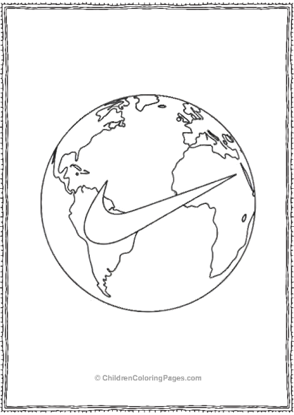 Nike Logo In A Globe Design Free PDF Printable