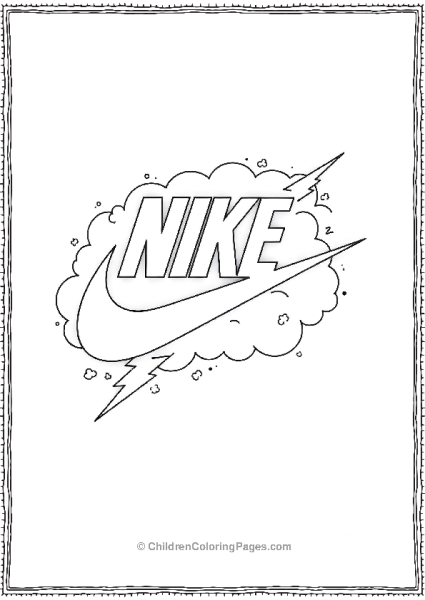 Nike Logo With Lightning Bolts And Clouds Free PDF Printable