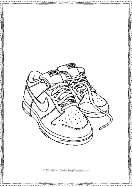 Nike SB Dunk Shoes With Untied Laces Free PDF Printable