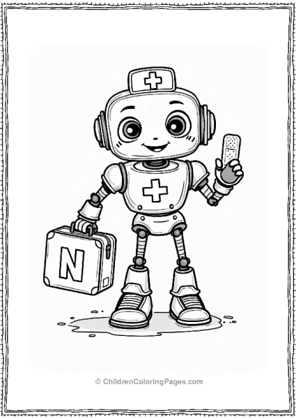 Nurse Robot Shaped Like Letter N Free PDF Printable