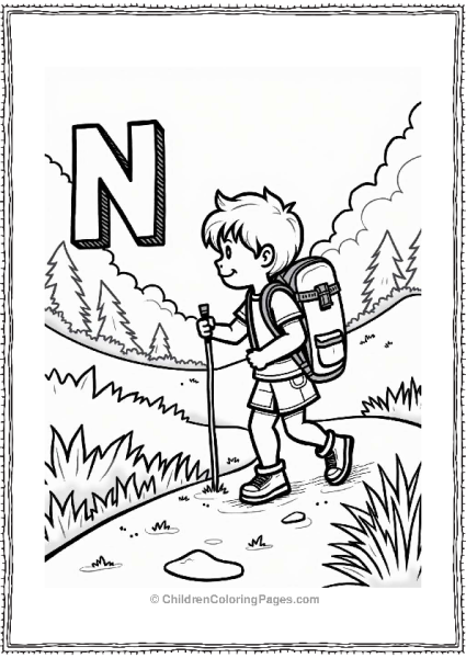 Nurturing Nature Hiking Scene Free PDF Printable