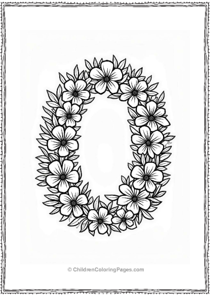 O Shaped Flower Garden Free PDF Printable