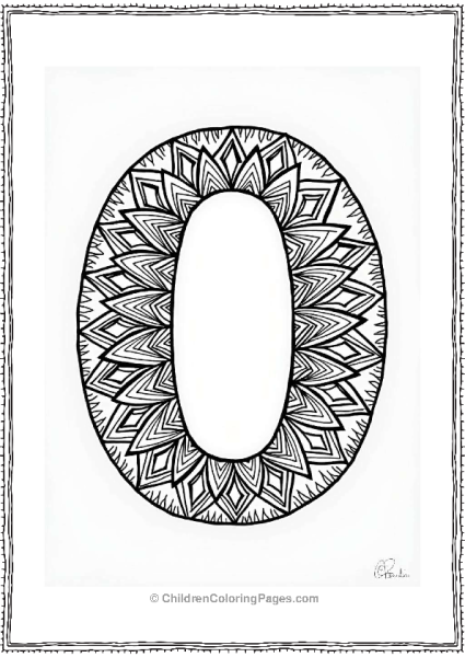 O Shaped Mandala Design Free PDF Printable