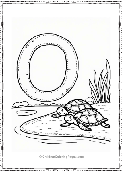 Oasis Turtles With Letter O Free PDF Printable