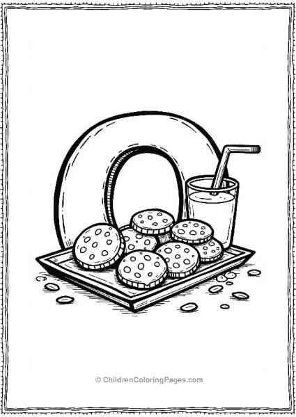 Oat Cookies On A Tray Free PDF Printable