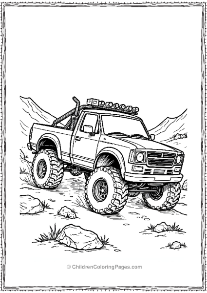 Offroad Truck Free PDF Printable