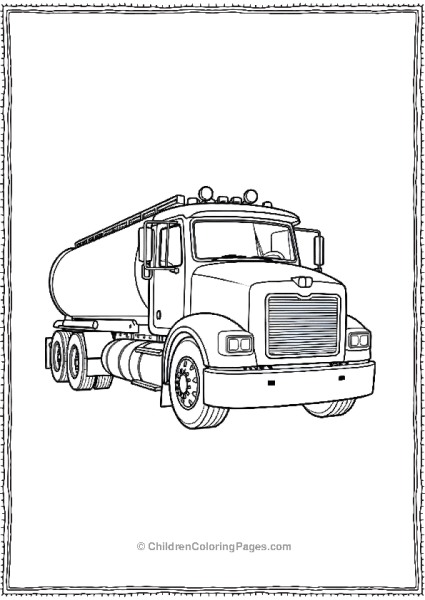 Oil Truck Free PDF Printable