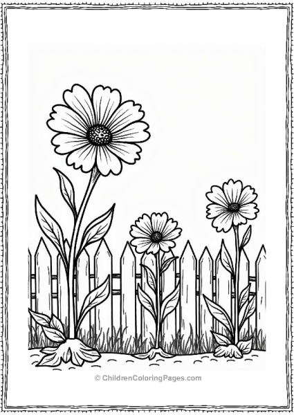 Old Fashioned Garden With Flowers Free PDF Printable