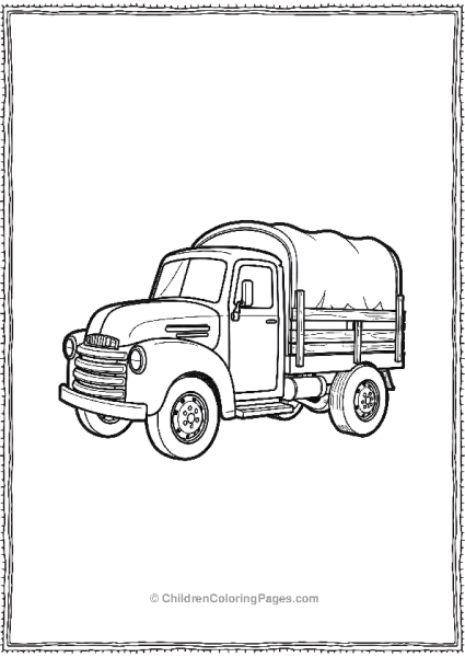 Old Western Truck Free PDF Printable