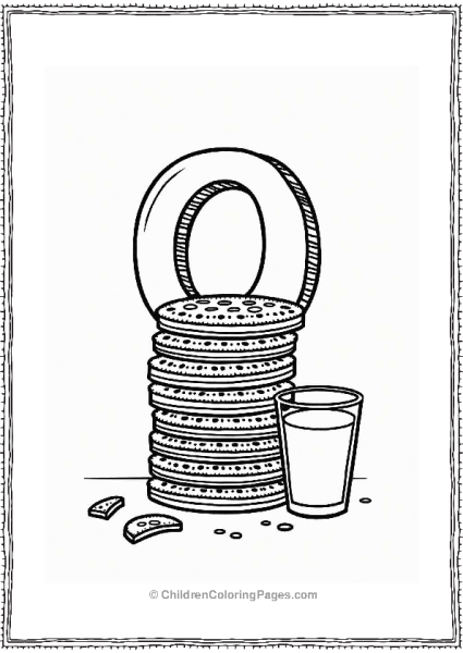 Oreo Cookie Stack With Milk Free PDF Printable