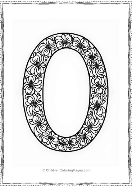 Ornate Letter O Design Free PDF Printable