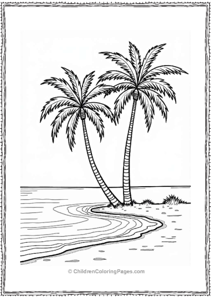 Palm Trees By The Beach Free PDF Printable