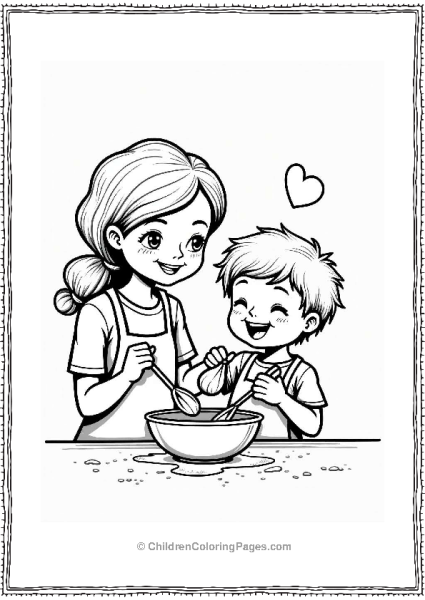 Parent And Child Baking Together Free PDF Printable