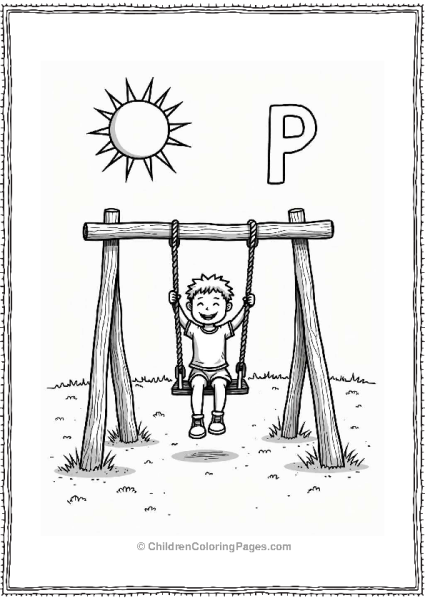 Park Scene With Swing Set Free PDF Printable