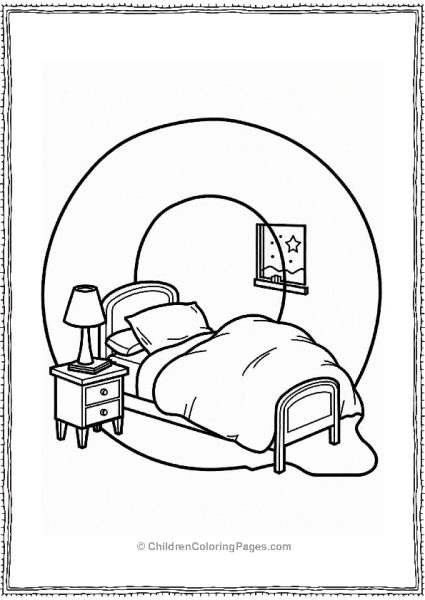 Peaceful Bedroom At Night Free PDF Printable