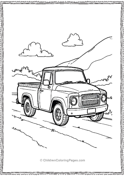 Pickup Truck Free PDF Printable