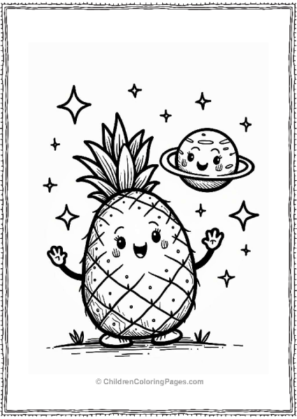 Pineapple And Friendly Planet Free PDF Printable