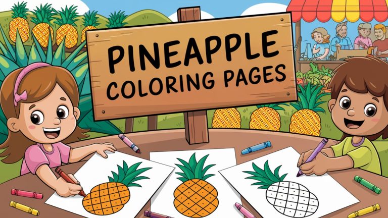 Pineapple Coloring Pages