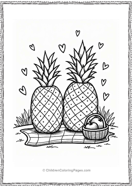 Pineapples On A Picnic Blanket Free PDF Printable