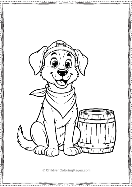 Pirate Dog Wearing Bandana Free PDF Printable