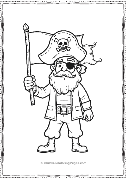 Pirate Holding Skull Free PDF Printable