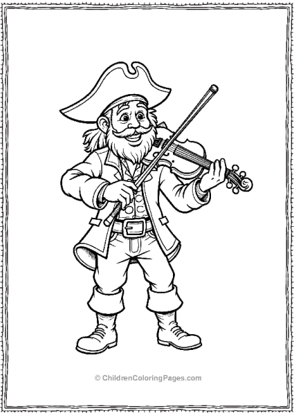 Pirate Playing A Fiddie Free PDF Printable