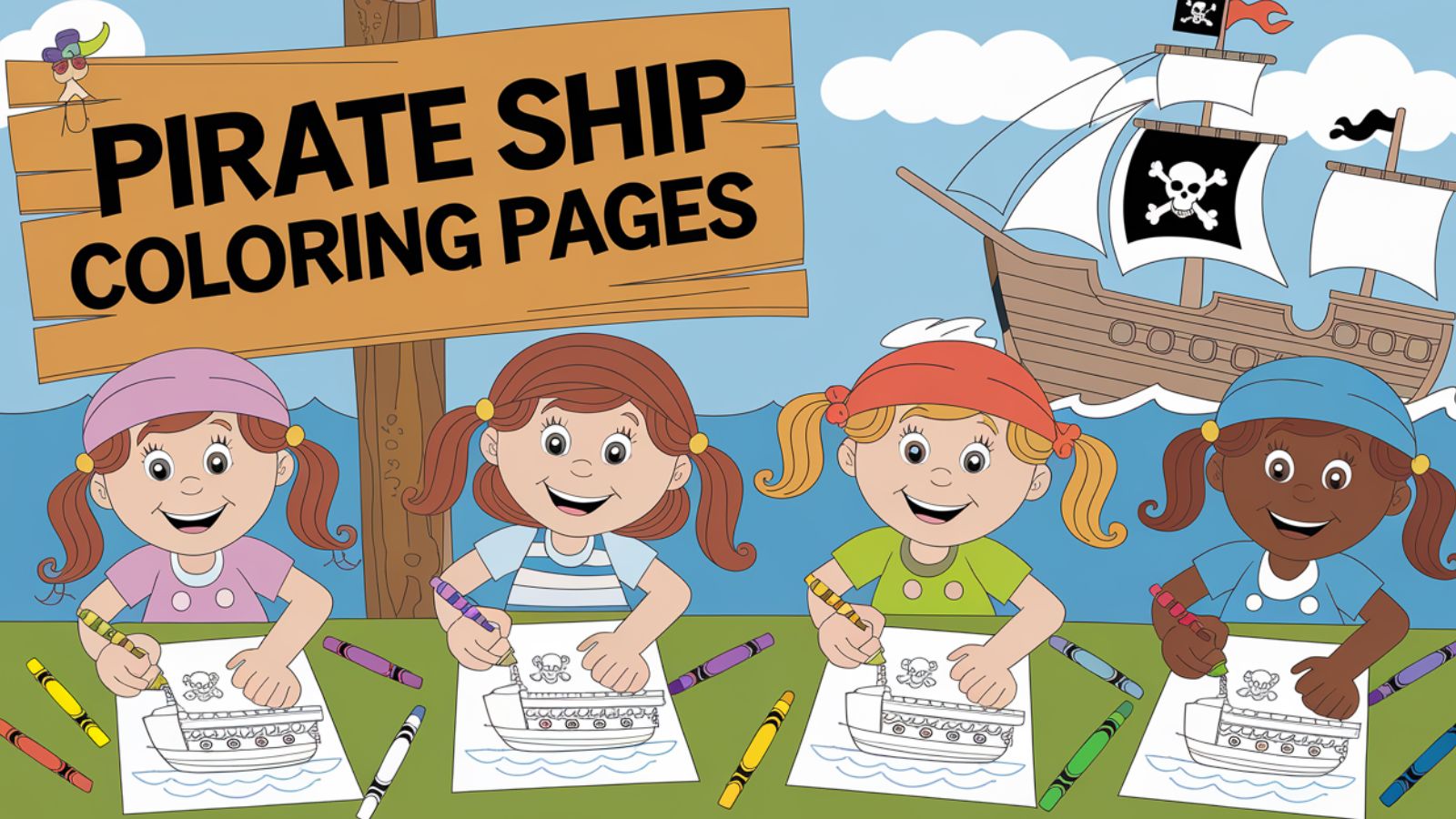 Pirate Ship Coloring Pages – Free PDF Printables 🚢⚓