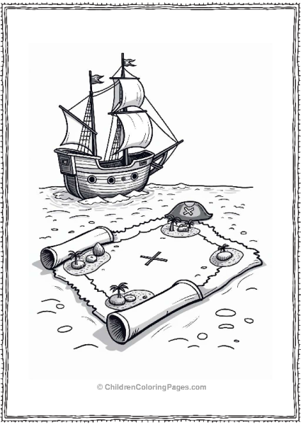Pirate Ship Treasure Map Free PDF Printable