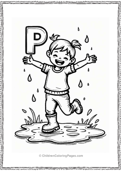 Pixelated Puddle Jumping Free PDF Printable