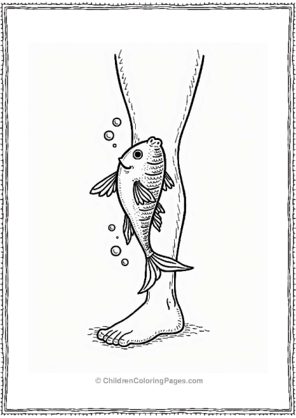 Playful Fish Tattoo Design Free PDF Printable