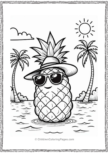 Playful Pineapple Under The Sun Free PDF Printable