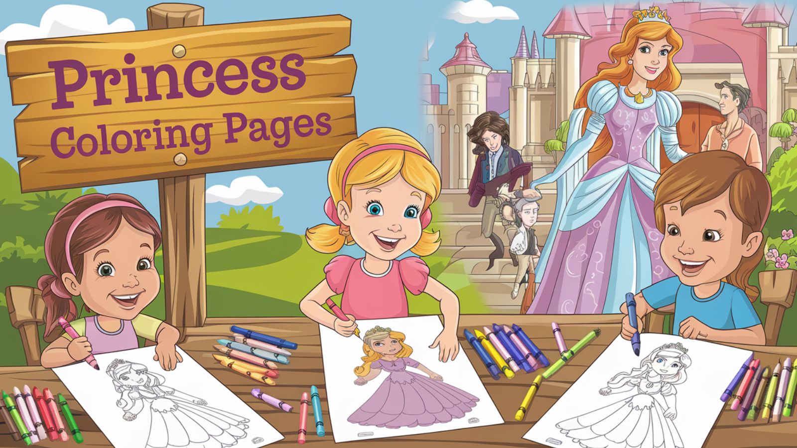 Princess Coloring Pages – Free PDF Printables For Kids 👸🏰👑