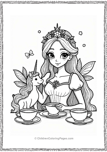 Princess Tea Party With Magical Friends Free PDF Printable